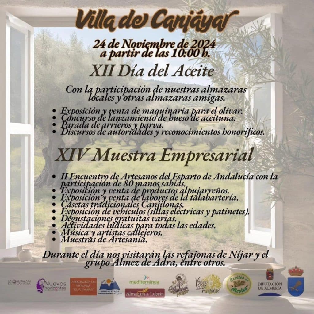 El XII Día del Aceite de Canjáyar y la XIV Muestra Empresarial