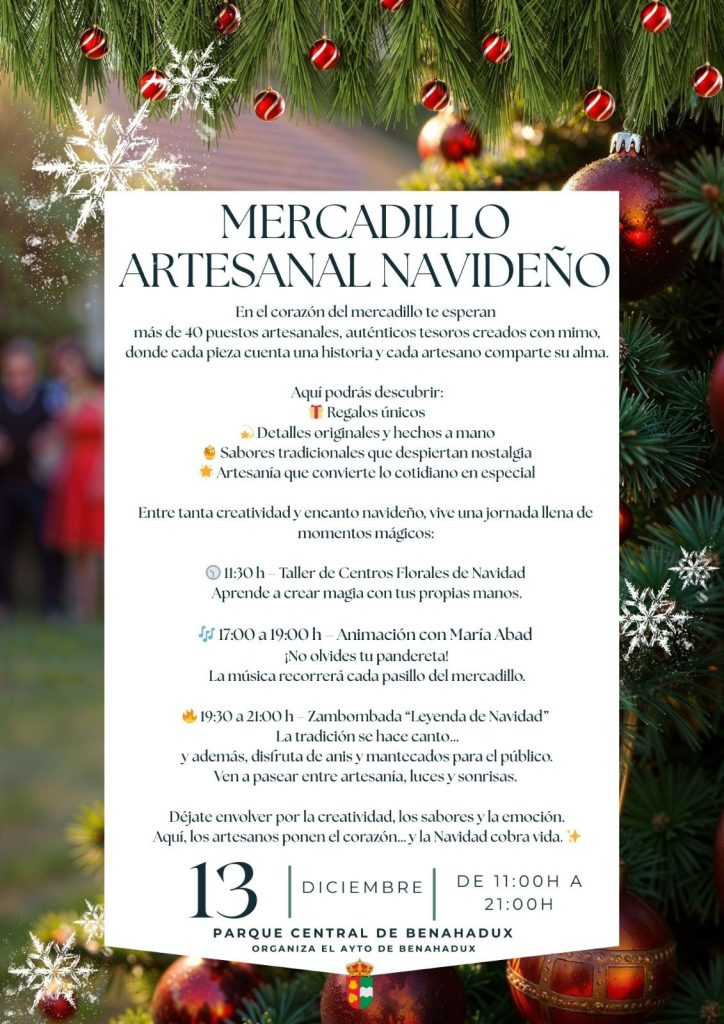 Mercadillo Artesanal Navideño en Benahadux