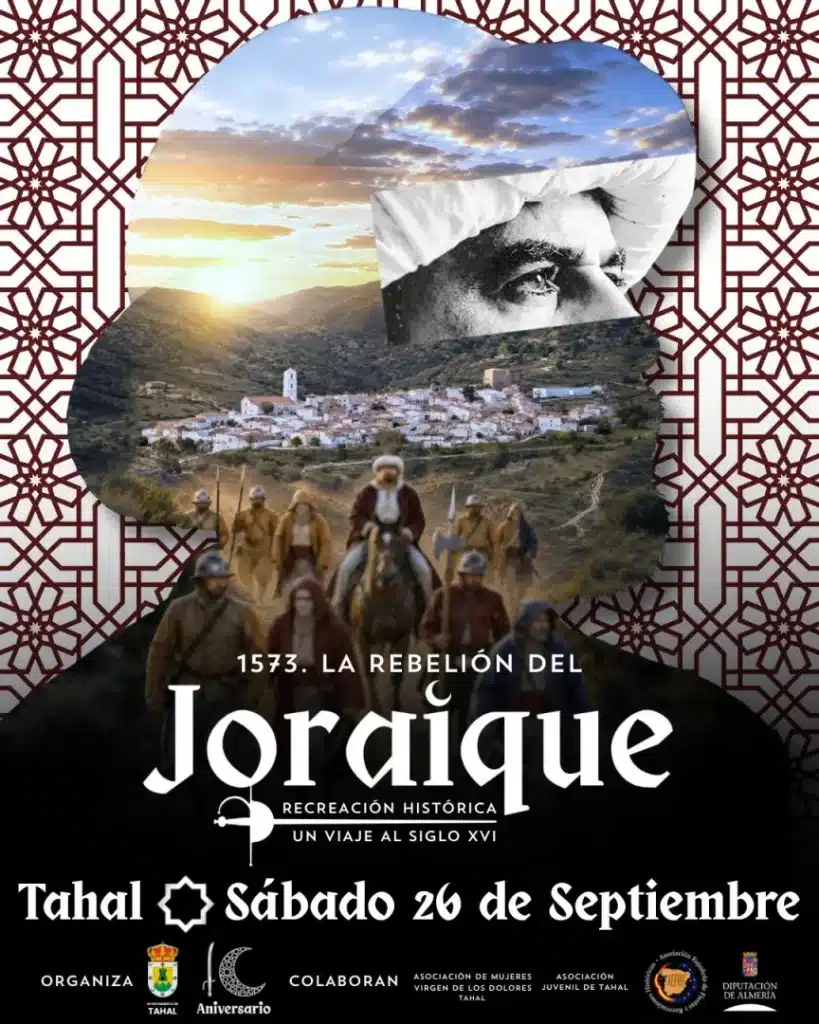 Cartel de La Rebelión del Joraique 2026 en Tahal, recreación histórica del siglo XVI